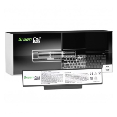 Embalagem de bateria recarregável Green Cell PRO para portátil preta e verde com texto e imagem de teclado