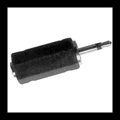 Adaptador áudio jack 3,5 mm preto e metal