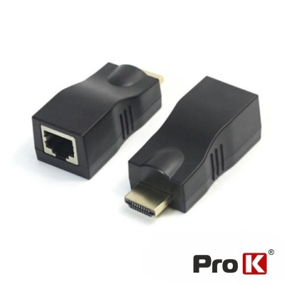 Adaptadores Pro K com HDMI e RJ45 pretos