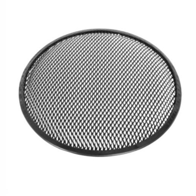 Suporte redondo preto em malha metálica