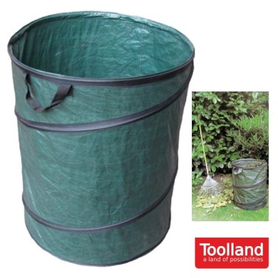 Balde de jardim verde escuro com alça preta e logótipo Toolland