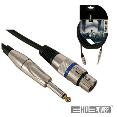 Cabo de áudio HQ POWER com conectores XLR e jack