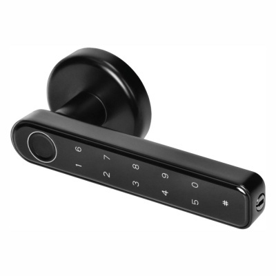 Fecho digital preto com teclado numérico e formato retangular