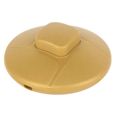 Base de suporte redonda em plástico bege com elevação central