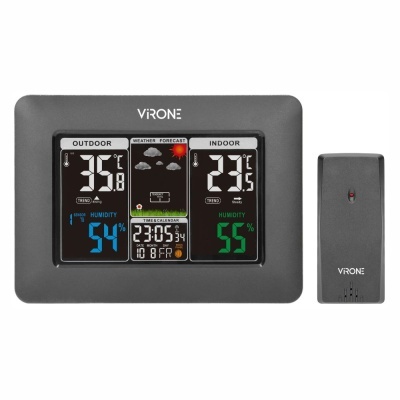 Termómetro digital VIRONE com visor a cores e sensor exterior