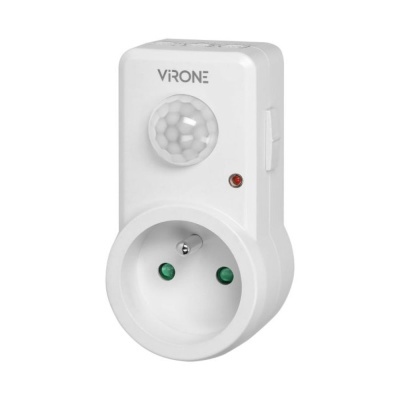 Tomada eléctrica branca com sensor de movimento VIRONE