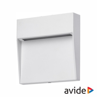 Luminária de parede quadrada branca com design minimalista