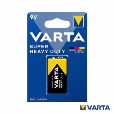 Bateria VARTA Super Heavy Duty 9V em embalagem azul