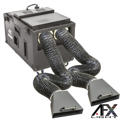 Equipamento de iluminação preto AFX LIGHT com tubos flexíveis e bocais retangulares.