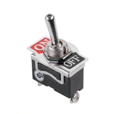 Interruptor de alavanca com indicações ON e OFF