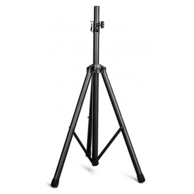 Suporte tripé preto de metal ajustável em altura