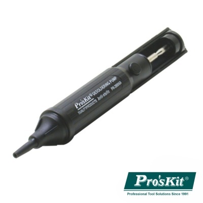 Ferramenta automática de soldadura preta Pro'sKit DS-231RNB com botão de pressão e ponta metálica fina
