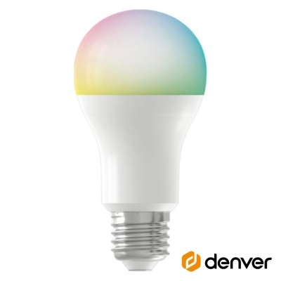 Lâmpada LED Denver com cúpula colorida e base metálica