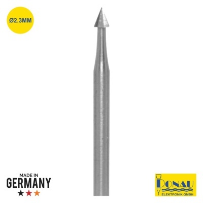 Ferramenta metálica com ponta cónica 2.3MM, texto MADE IN GERMANY e logotipos Donau