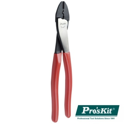 Alicate Pro'sKit com cabo vermelho e ponta metálica preta