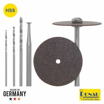 Conjunto de brocas e disco abrasivo com selo Made in Germany