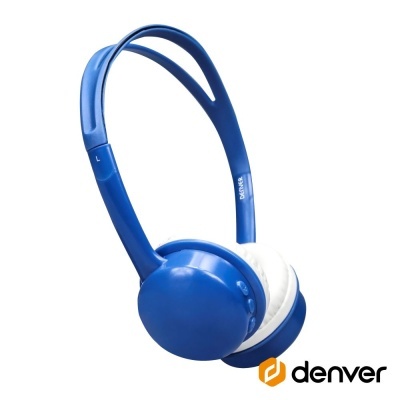 Auscultadores azuis e brancos Denver