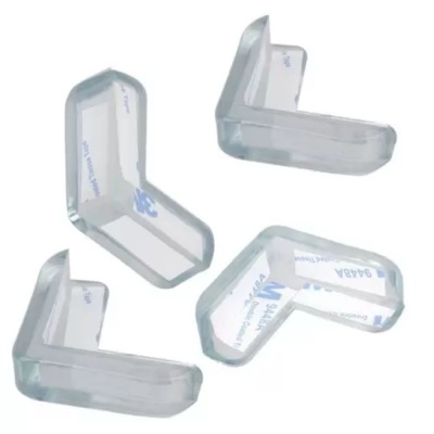 Protetoes de canto transparentes quadrados com adesivos