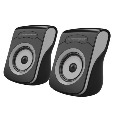 Par de colunas de som pretas e cinza Esperanza