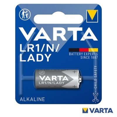 Pilhas alcalinas VARTA LR1/N/Lady em embalagem azul