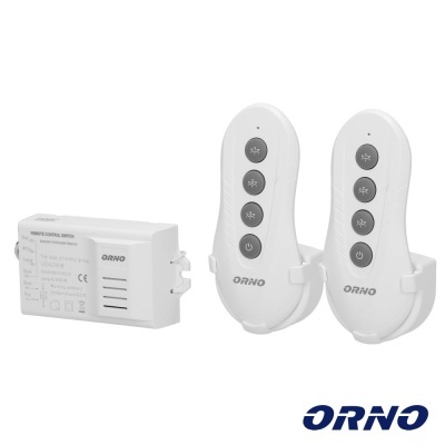 Kit de comando remoto ORNO com duas unidades e módulo receptor branco