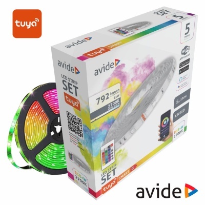 Conjunto de fita LED colorida avide tuya com embalagem branca