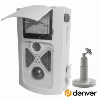 Câmara de vigilância branca da Denver com suporte de fixação