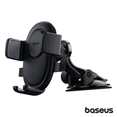 suporte para telemóvel preto Baseus com base ajustável