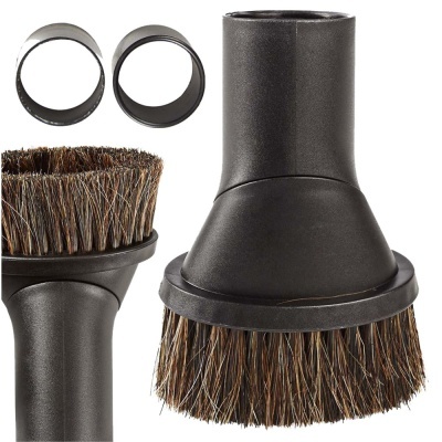 Acessórios para aspirador com escovas redondas e adaptadores pretos
