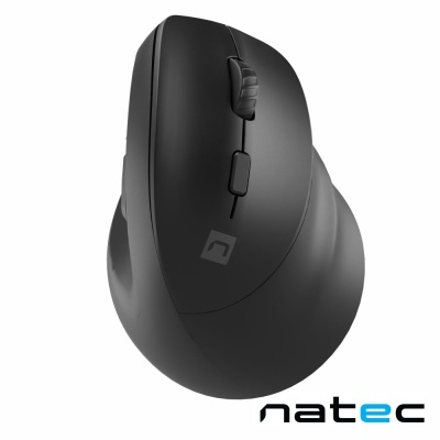 Rato ergonómico vertical preto da marca natec