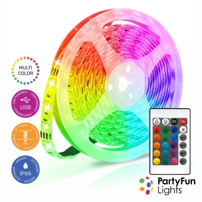 Fita LED colorida multicolor com controlo remoto