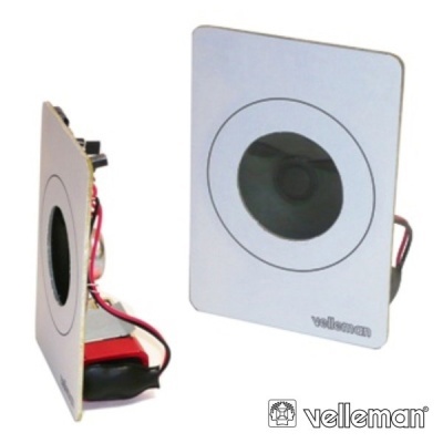 Altifalantes quadrados brancos Velleman com grelha circular preta