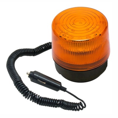 Sinalizador de emergência laranja com cabo espiral e ficha para isqueiro