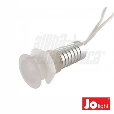 Interruptor redondo branco e prateado com fios para montagem embutida