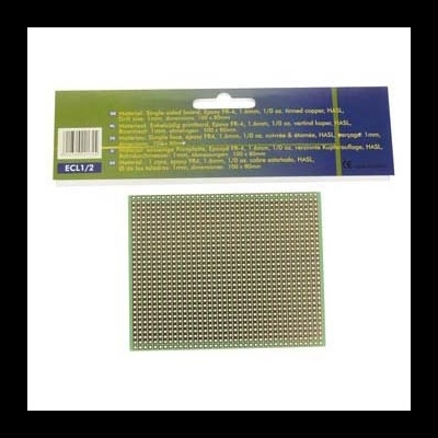 Placa de circuito impresso perfurada verde com embalagem colorida