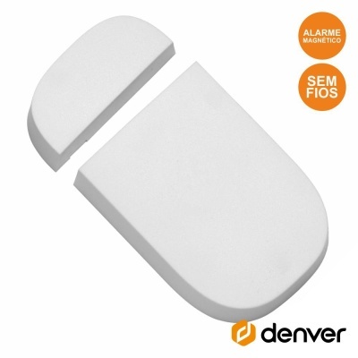 Alarme magnético branco sem fios de plástico Denver