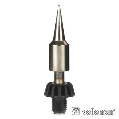 Peça para ferramenta metálica com ponta cónica e base roscada preta