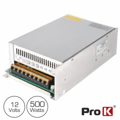 Fonte de alimentação metálica Pro K 12V 500W