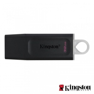 Pen drive Kingston preto 32 GB com tampa e argola