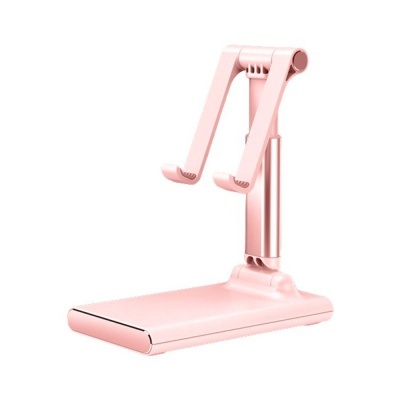 Suporte ajustável cor-de-rosa para telemóvel ou tablet