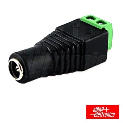 Conector adaptador com entrada de áudio preta e terminal verde