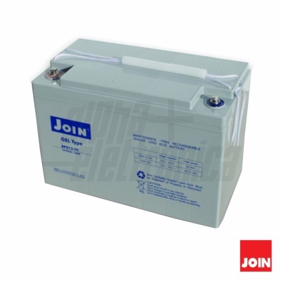 Bateria recarregável selada de gel Join com caixa cinzenta e pega branca
