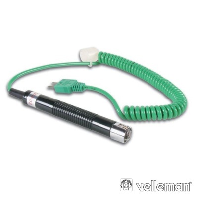 Microscópio digital tipo caneta preto com cabo verde e conector USB