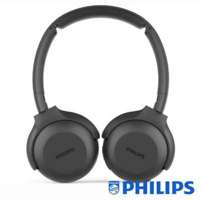 Auscultadores wireless Philips pretos com logo