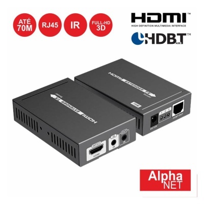 Dispositivos eletrónicos pretos AlphaNET para extensão HDMI