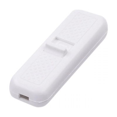 Interruptor de luz deslizante branco em plástico