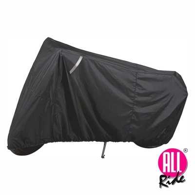 Capa preta para motocicleta com logótipo ALL Ride
