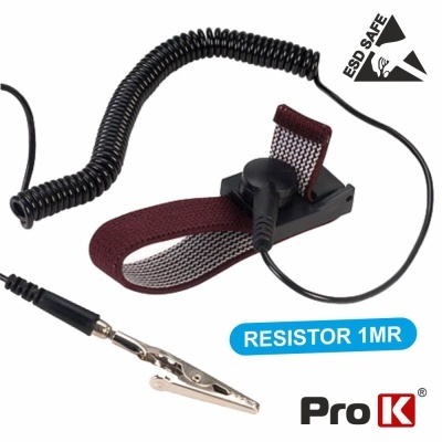Pulseira antiestática Pro K com cabo e clip
