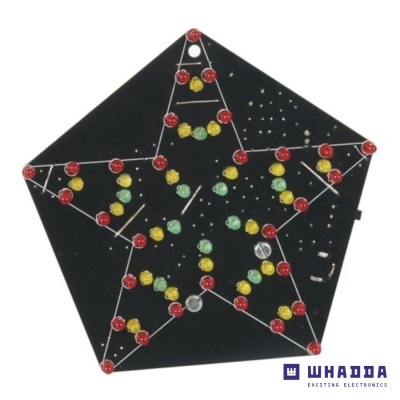 Tabuleiro de jogo em forma de estrela com pontos coloridos e linhas