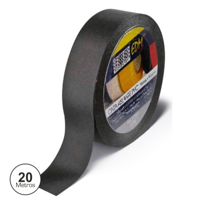 Rolo de fita isolante preta EDM com etiqueta